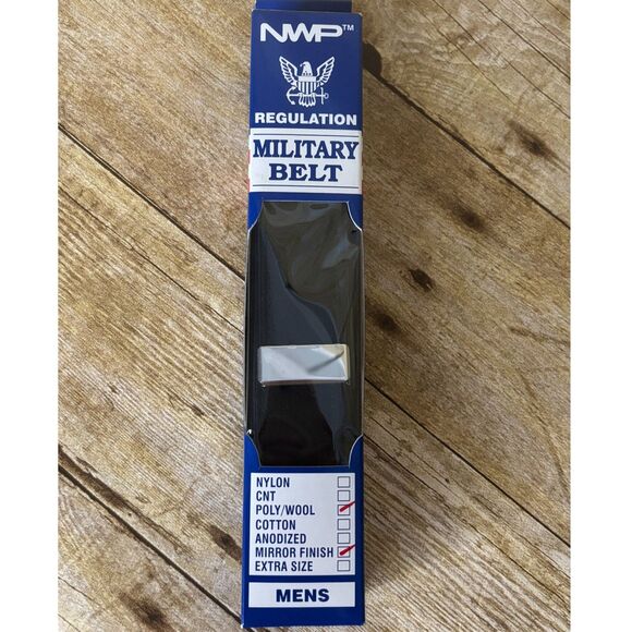 NATIONAL WEBBING PRODUCTS NWP REGULATION POLY/WOOL BLEND MILITARY BELT - Picture 1 of 4